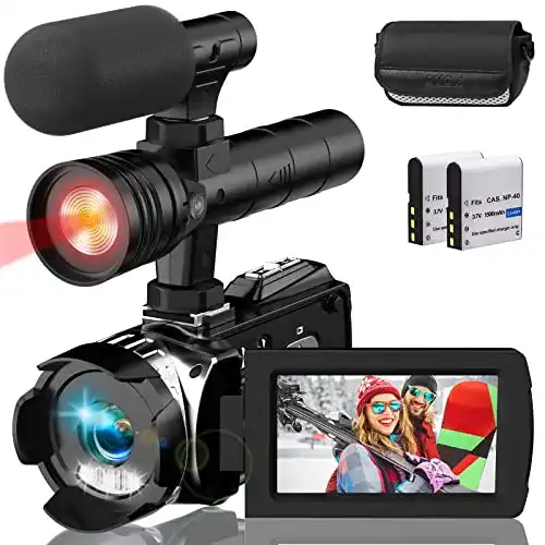 Hojocojo 4K Videokamera mit 48MP und IR Nachtsicht