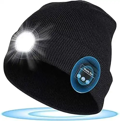 Bluetooth-Mütze mit integrierten LEDs und Kopfhörern