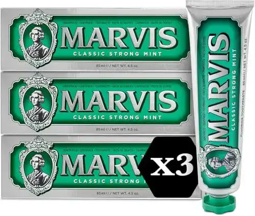 Marvis Classic Strong Mint Zahnpasta, 3 x 85 ml
