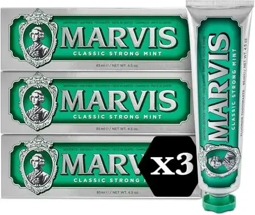 Marvis Classic Strong Mint Zahnpasta, 3 x 85 ml