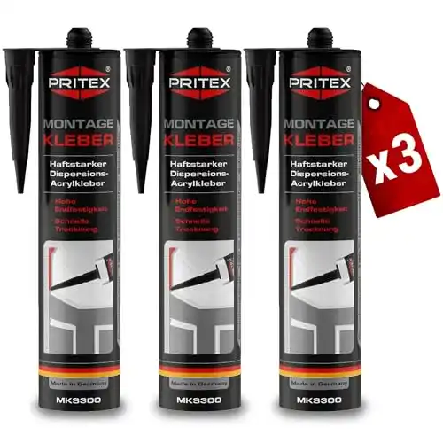 Styroporkleber Pritex Profi Montagekleber Weiß 3x 300 ml