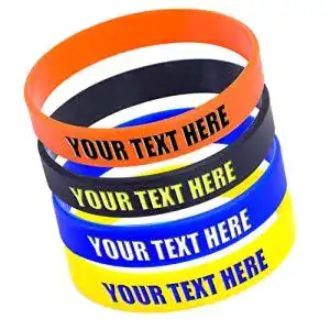 Personalisierbares Silikonarmband Fhoisd mit Schiebeverschluss