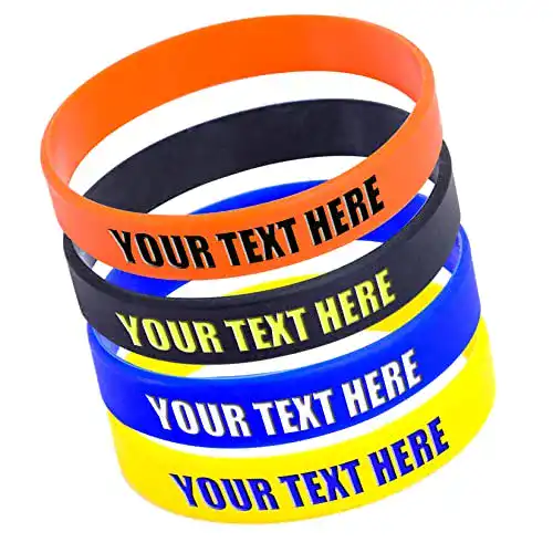 Personalisierbares Silikonarmband Fhoisd mit Schiebeverschluss