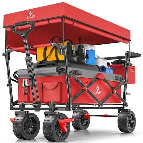 Bollerwagen mit Dach Kesser Faltbarer GT9000 für Transport und Ausflüge
