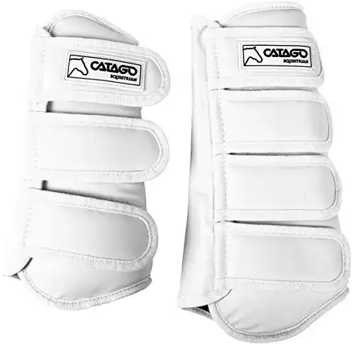 Dressurgamaschen Catago für Ponys, 4 Stück, weiß