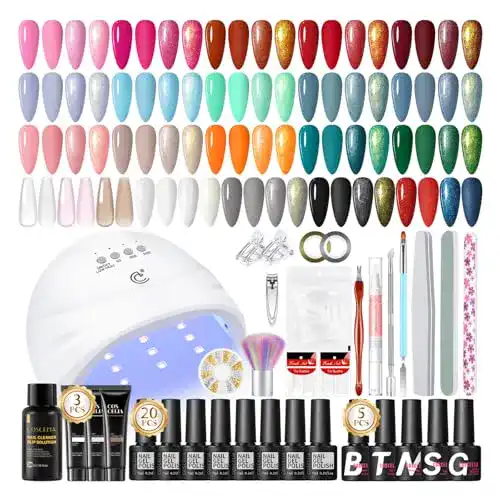 Nageldesign-Set Coscelia 47-teilig mit UV Lampe und 20 Farben