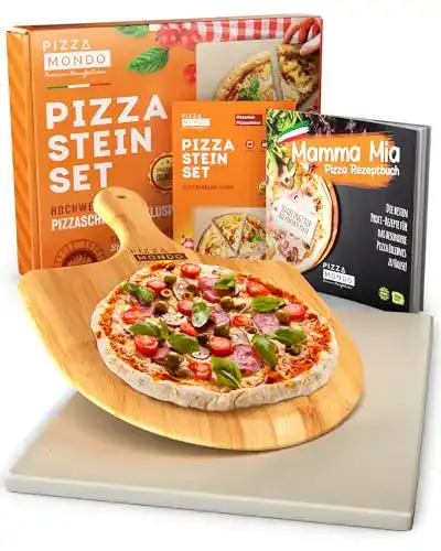 Pizzastein für Backofen, Grill und Gasgrill von Pizza Mondo