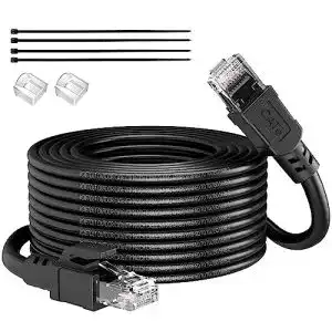 Voietolt Outdoor Cat 6 LAN Kabel 15 m – Wasserdicht und UV-beständig