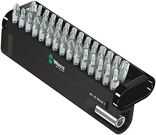 Wera Bit-Sortiment 30-teilig für Holzarbeiten mit Universalhalter
