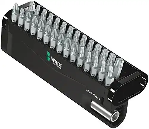 Wera Bit-Sortiment 30-teilig für Holzarbeiten mit Universalhalter