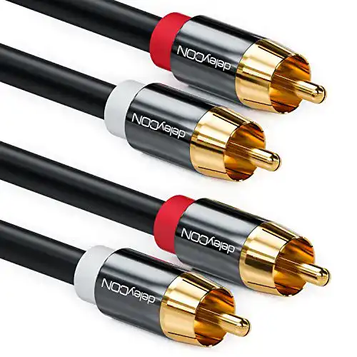 Cinch-Kabel deleyCON 2m für Stereo Audio RCA Verbindung