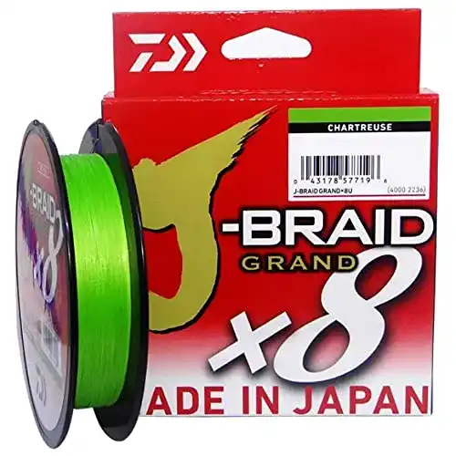 Geflochtene Angelschnur Daiwa J-Braid Grand x8E 0,13 mm für Angler