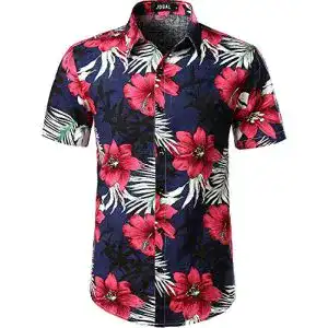 Hawaiihemd für Herren mit floralem Muster und Kurzarm im Regular Fit
