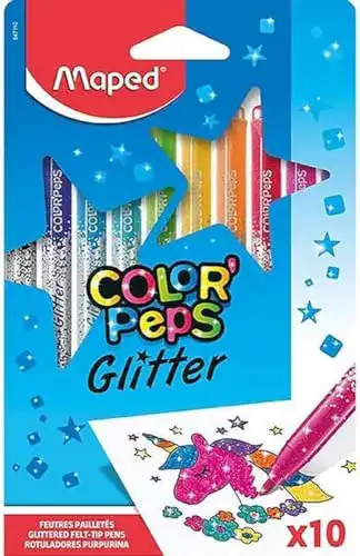 Maped Glitzer-Filzstifte COLOR’PEPS GLITTER für kreative Kunstwerke