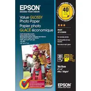Epson Fotopapier C13S400044, 40 Blatt im Format 10 x 15 cm