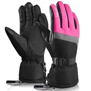 Skihandschuhe für Damen mit Touchscreen-Funktion und wasserdichtem Material