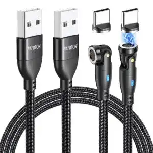 Vafoton Magnet-Ladekabel 9Pin (2Pack 2m+1m) für USB-C Geräte