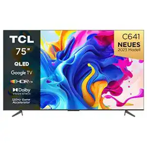 TCL C641 QLED 4K UHD Fernseher 75 Zoll (189 cm) mit Smart TV und Dolby Vision
