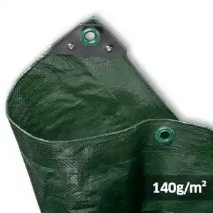 Abdeckplane Noor Profi 140g/m² Grün 3 x 3 m für Garten und Outdoor