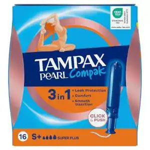 Tampon Tampax Compak Pearl Super Plus, 16 Stück
