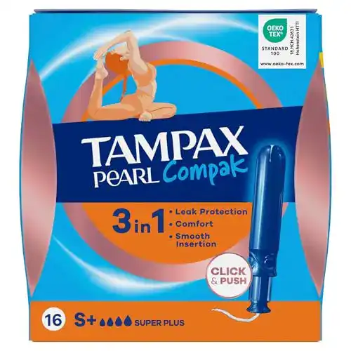 Tampon Tampax Compak Pearl Super Plus, 16 Stück
