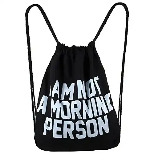 Jutebeutel Hanessa Morning Person mit lustigem Spruch