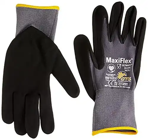 Gartenhandschuhe ATG Maxiflex Ultimate 34-874 in Größe 10, schwarz