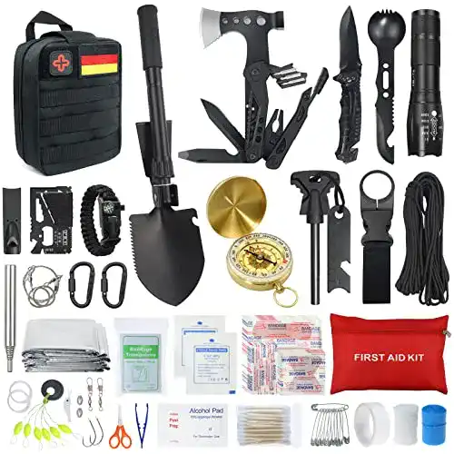 Survival-Kit Wayintop für Outdoor Notfälle mit Erste Hilfe Set