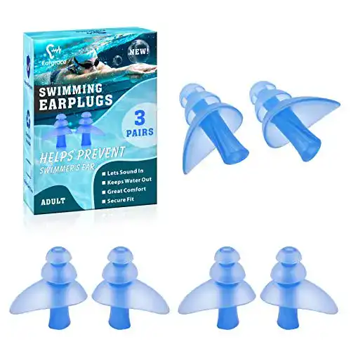 Ohrstöpsel für Schwimmen von Eargrace, 3 Paar