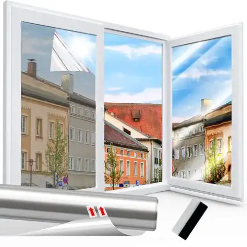 Spiegelfolie Linarun für Fenster – Selbstklebend und Sichtschutz