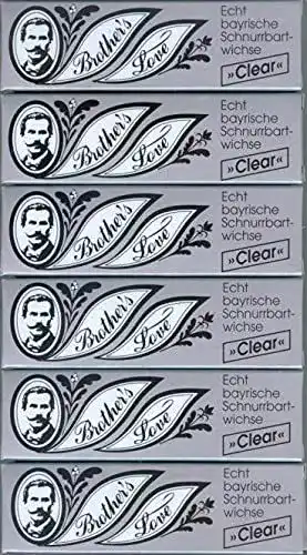 Bartwachs Roadlamp Rufin Brother’s Love, 6 Dosen à 10 ml für Bartpflege