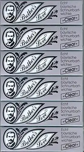 Bartwachs Roadlamp Rufin Brother’s Love, 6 Dosen à 10 ml für Bartpflege