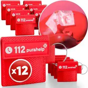 Beatmungsmaske Purahelp Beatmungstuch 12er Set für Notfälle