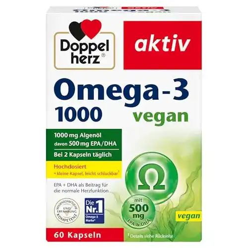 Algenöl-Kapseln Doppelherz Omega-3 1000 vegan, hochdosiert