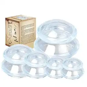 Silikon Schröpfglas Set für Schröpftherapie und Cellulite-Behandlung
