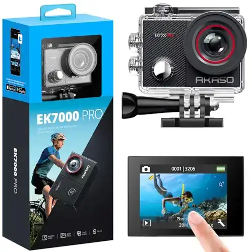 Akaso EK7000 Pro Action Cam 4K 20MP mit WiFi und wasserdicht bis 40m