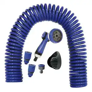 Spiral Gartenschlauch S&M 590078 15 Meter Set mit Multifunktionspistole