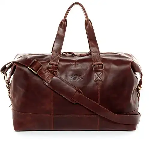 Weekender Sid & Vain Yale aus Premium Leder, große Sporttasche