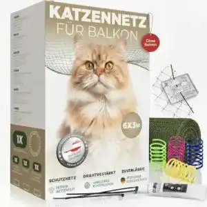 Fensterschutz für Katzen – Woowood Katzennetz für Balkon ohne Bohren