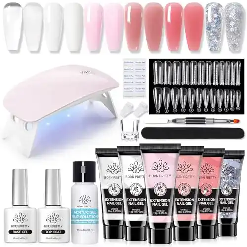 Nageldesign-Set Born Pretty Polygel Starter Set mit UV Lampe