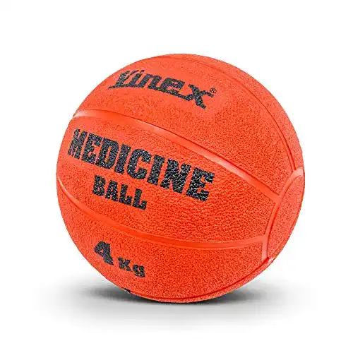 Medizinball Vinex aus Gummi, 4 kg, rot