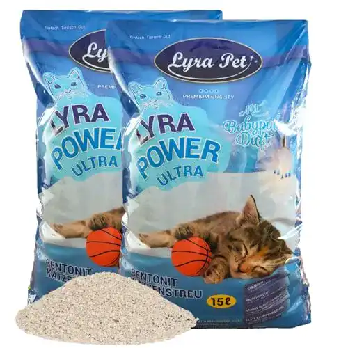 Katzen-Klumpstreu Lyra Pet 2 x 15 Liter Power Ultra