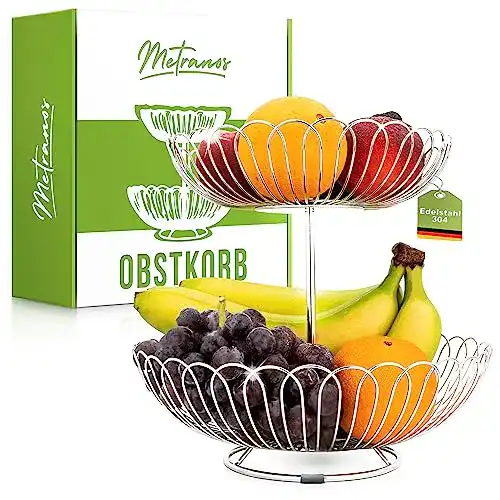 Etagere Metranos Edelstahl, 29 cm (Silber) Obstschale