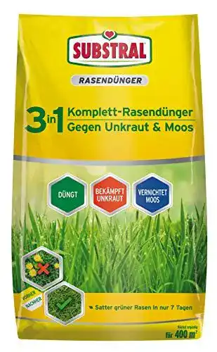 Substral Rasendünger 3 in 1 Komplettlösung für Rasenpflege