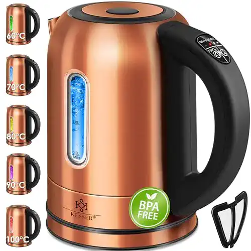 Wasserkocher mit Temperatureinstellung von Kesser