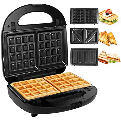 Gotoll 3-in-1 Sandwichmaker und Waffeleisen
