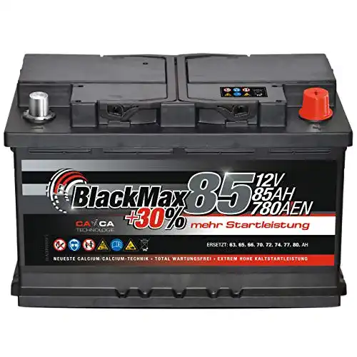 Autobatterie 85Ah Blackmax 12V Starterbatterie für PKW