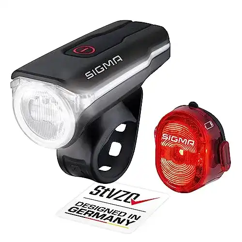 Fahrradlicht Set Sigma Sport AURA 60 und NUGGET II StVZO