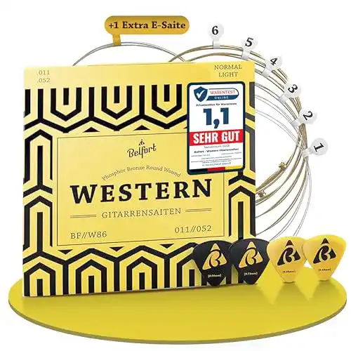 Gitarrensaiten Belfort für Westerngitarre – Premium Stahl