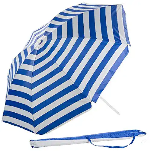 Sonnenschirm Strand Royal Gardineer 2-teilig mit UV-Schutz 30+
